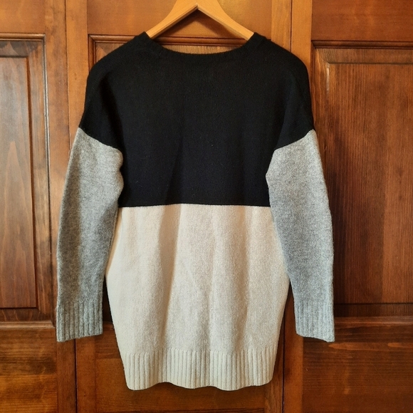 Mason wool cashmere blend colorblock crewneck sweater size small - Picture 7 of 9
